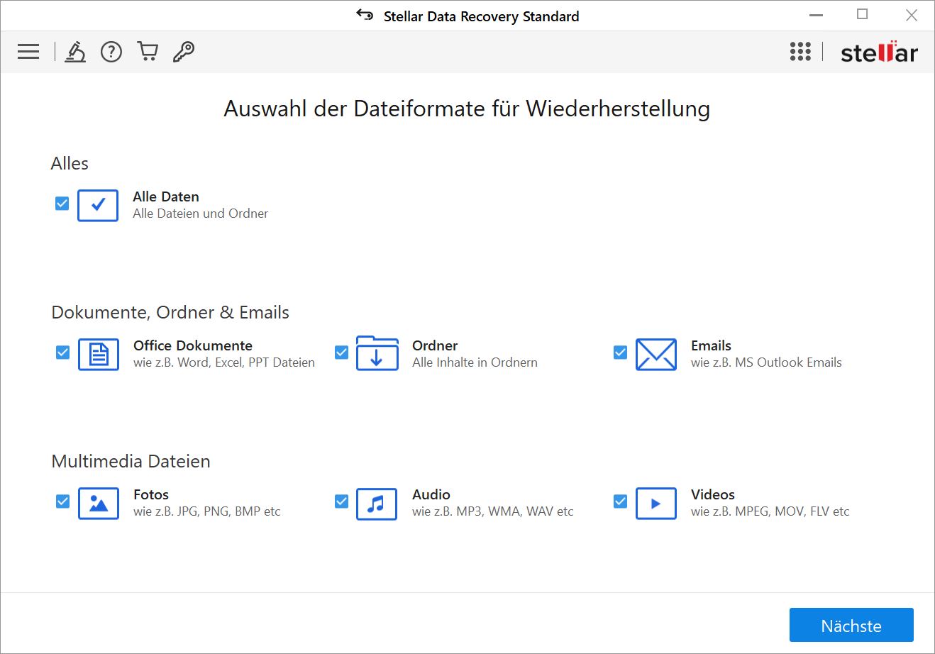 Dateityp auswählen