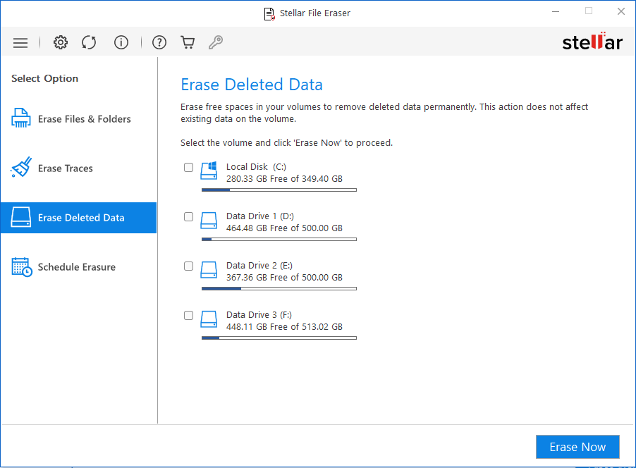 Erase Deleted Data